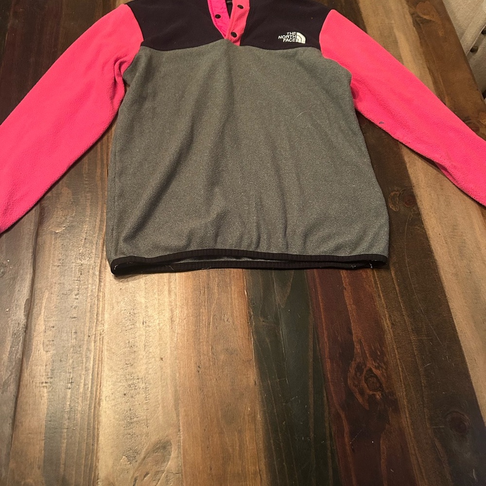 The North Face Fuchsia and Black Snap Pullover